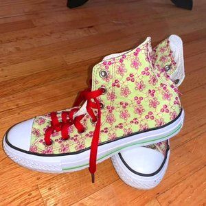 Special edition converse high tops sz 5.5 W Hand embroidered